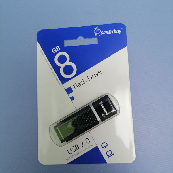 Флеш-диск 8 GB, SMARTBUY Quartz, USB 2.0